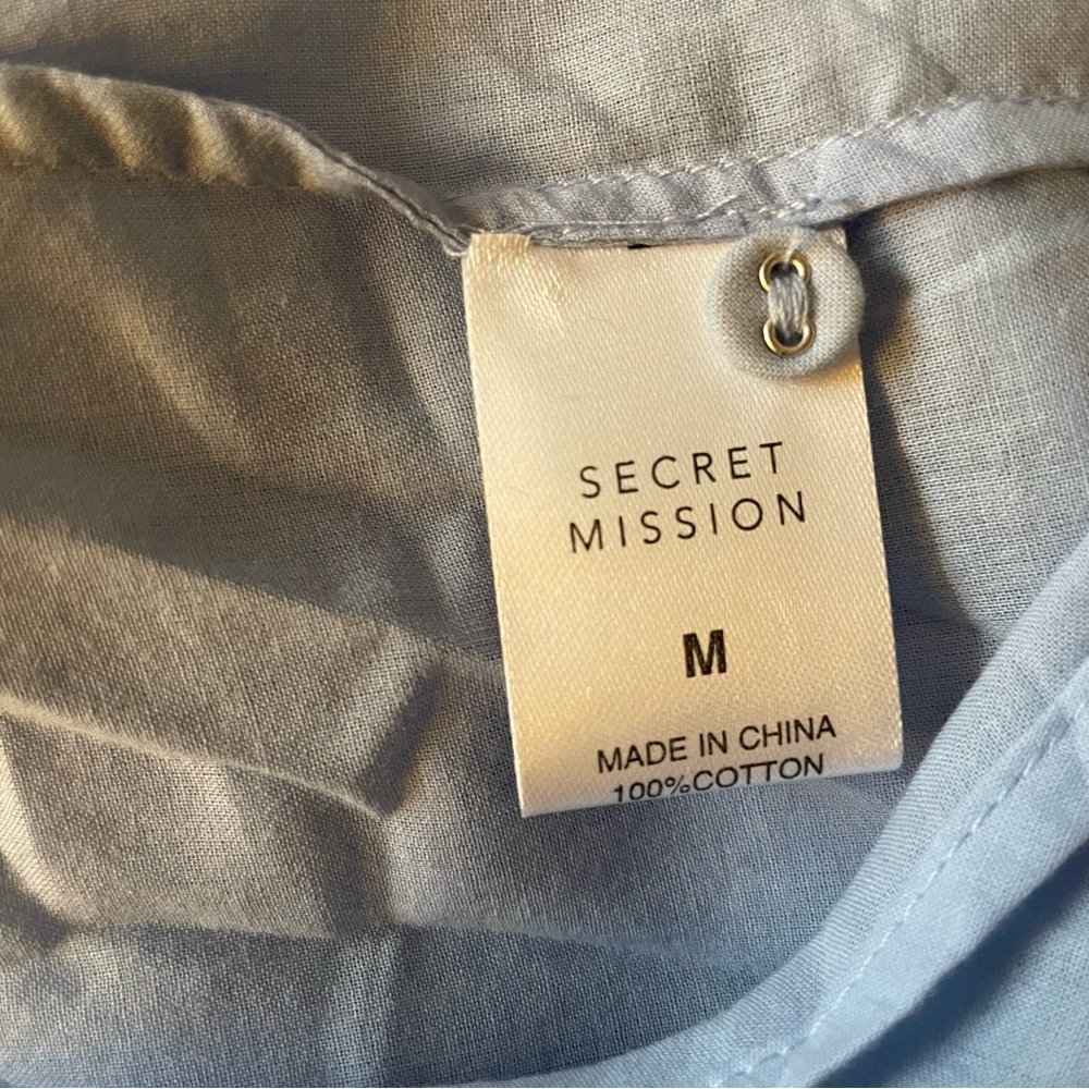NWT SECRET MISSION Este Oversized Weekend Boyfriend Shirt - Size M - Picture 12 of 13